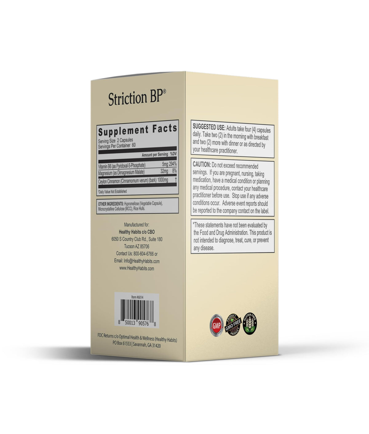Healthy Habits StrictionBP - 120 Vegetarian Capsules - image 3