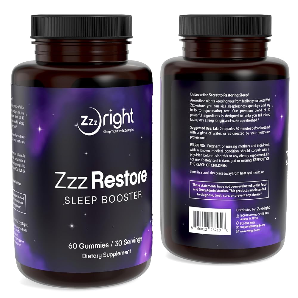 ZzzRight ZzzRestore Sleep Booster with Melatonin - 60 Capsules - image 4