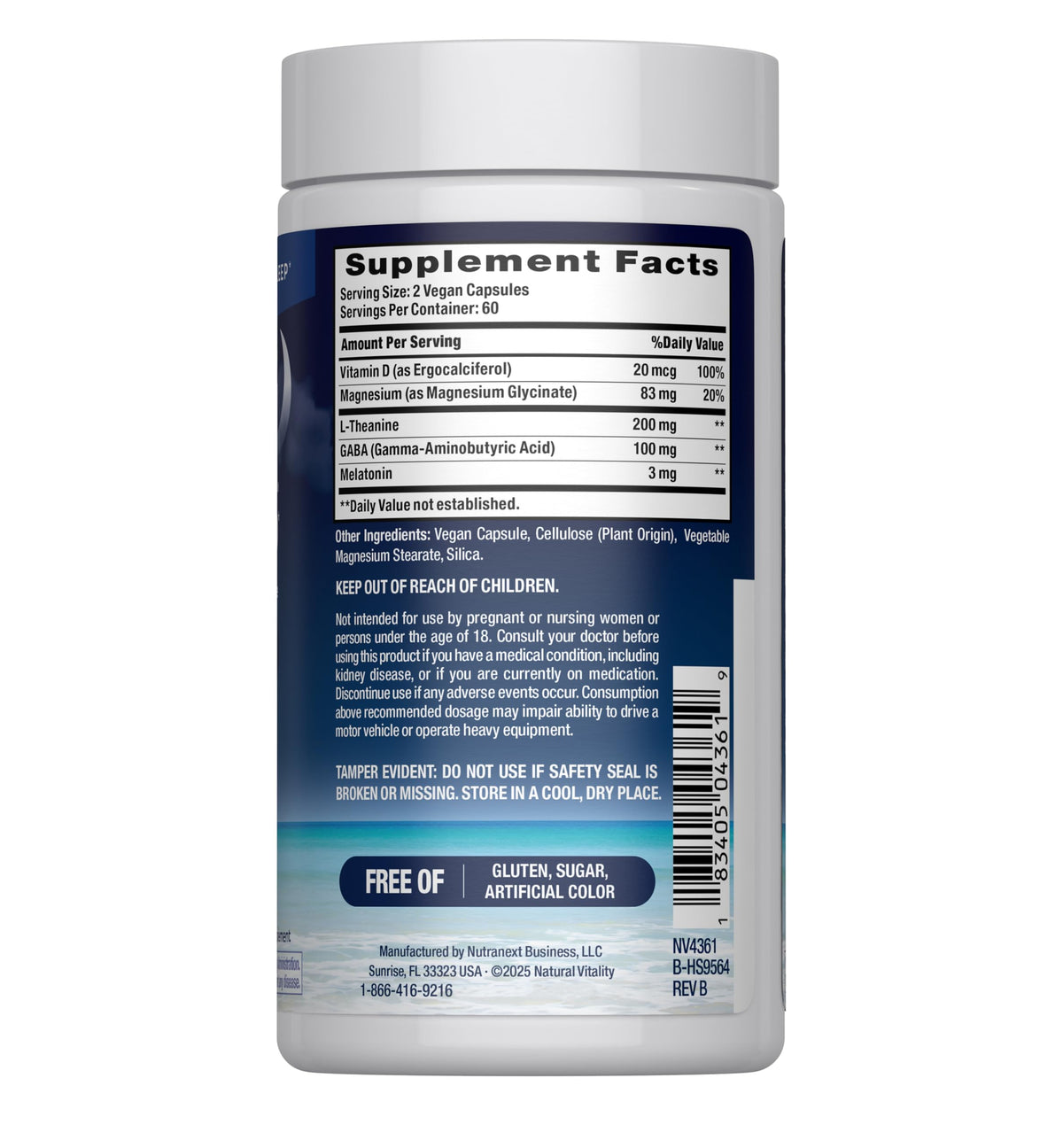 Natural Vitality Calm Sleep Magnesium Glycinate - 120 Capsules - image 2