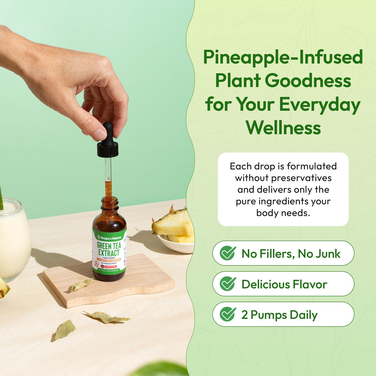Drops of Nature Green Tea Extract 10:1 Liquid - 60 mL - image 7
