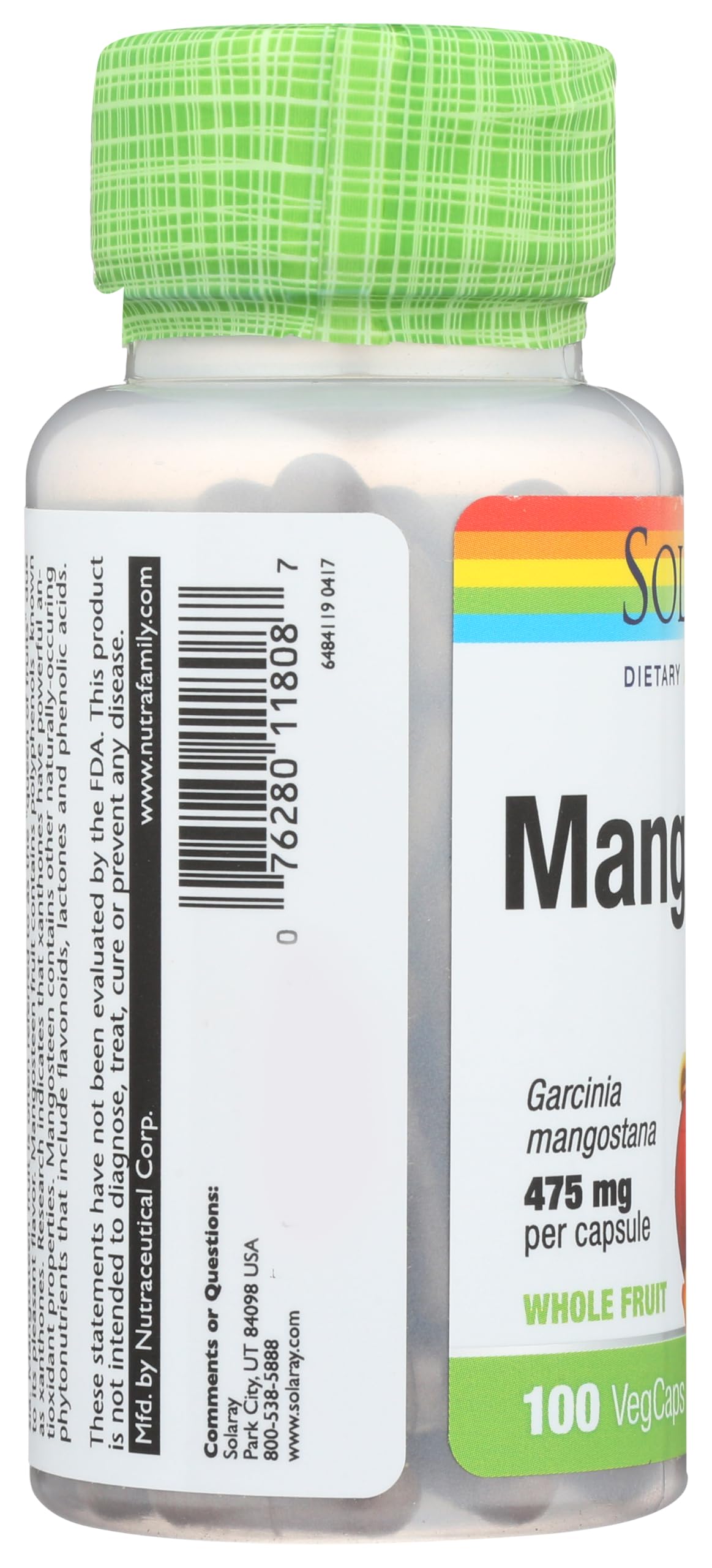 SOLARAY Mangosteen Fruit 475mg Vegetarian Capsules - 100 Count - image 4