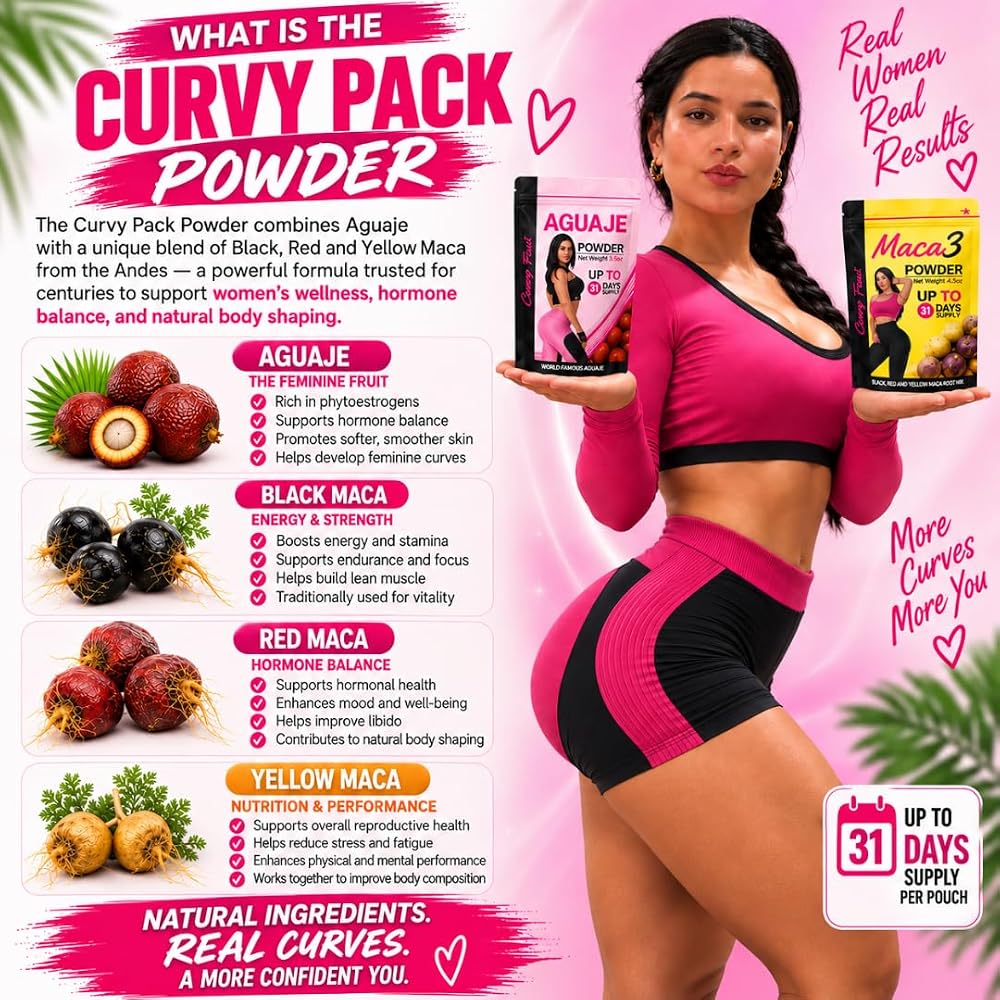 Curvy Fruit Aguaje + Maca 3 Powder for Glute & Hip Support - 2 Pack - image 2