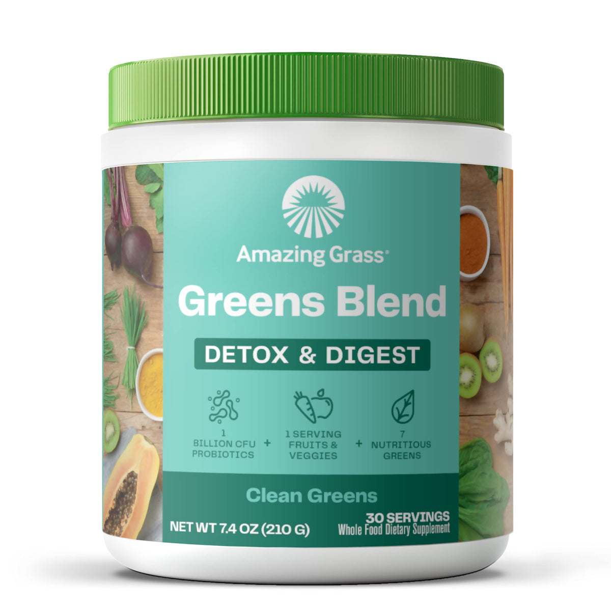 Amazing Grass Greens Blend Detox and Digest Clean Greens, 30 Servings