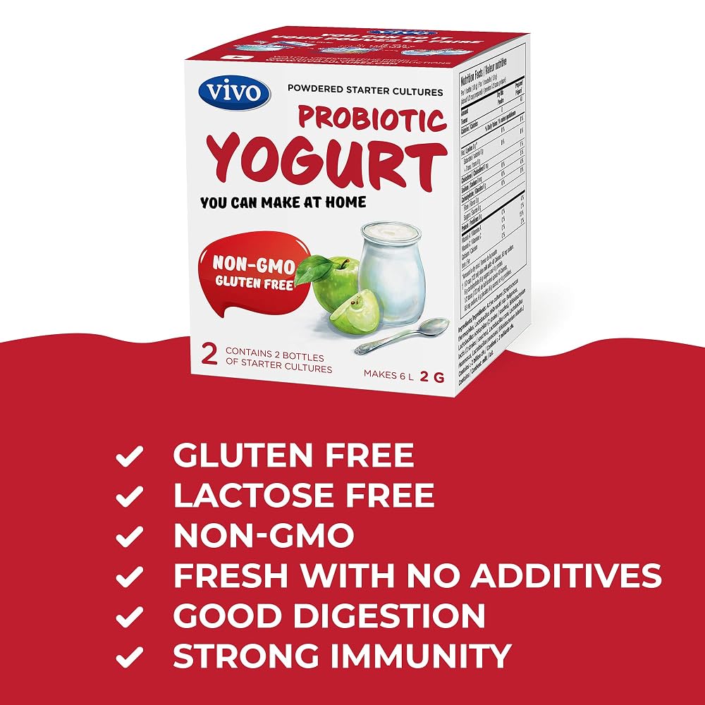 VIVO Probiotic Yogurt Starter Natural - 5 Boxes (10 Bottles) - image 3