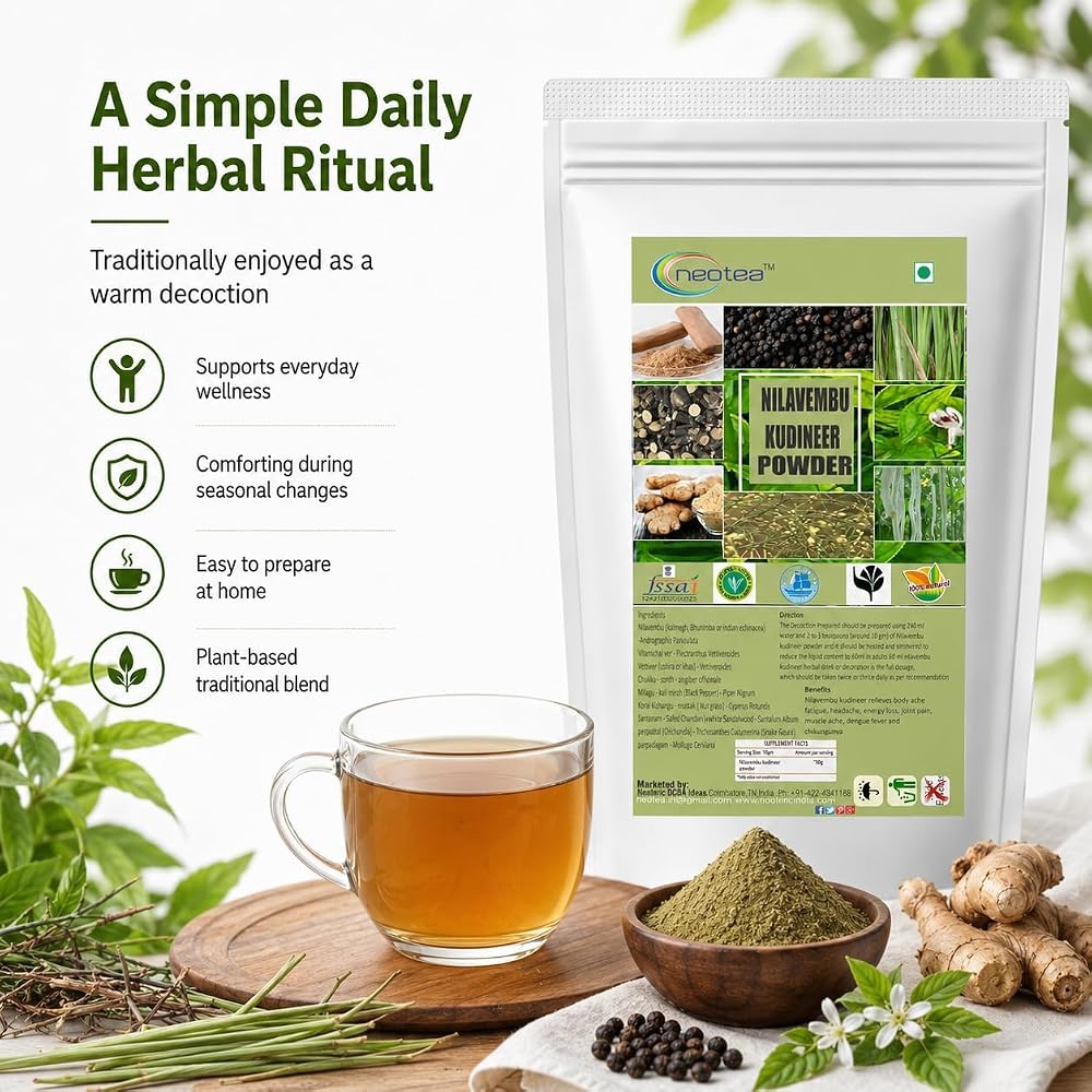 neotea Nilavembu Kudineer Powder Andrographis Herbal Mix - 300g - image 4