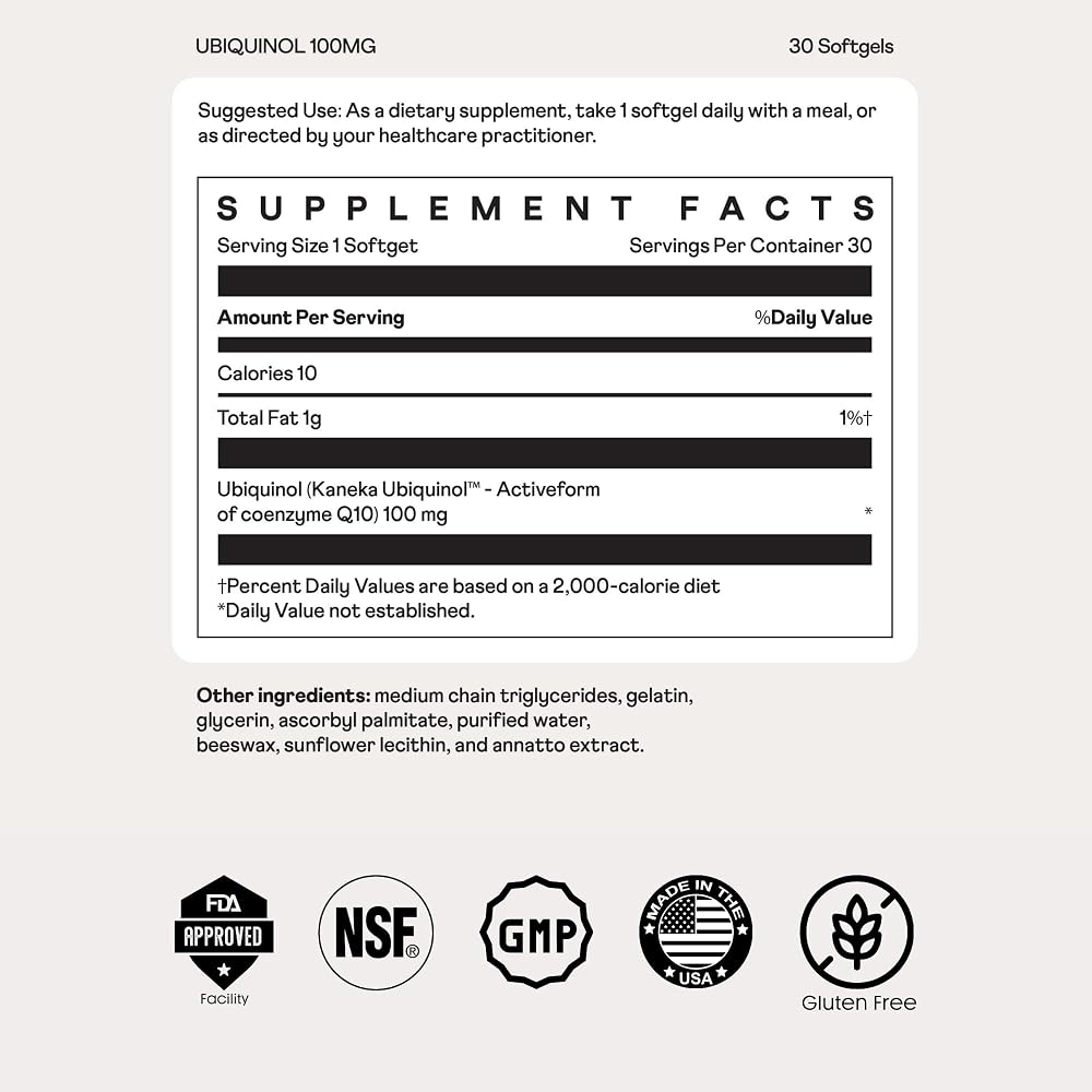 Nuray Ubiquinol 100mg Softgels - 30 Count - image 4