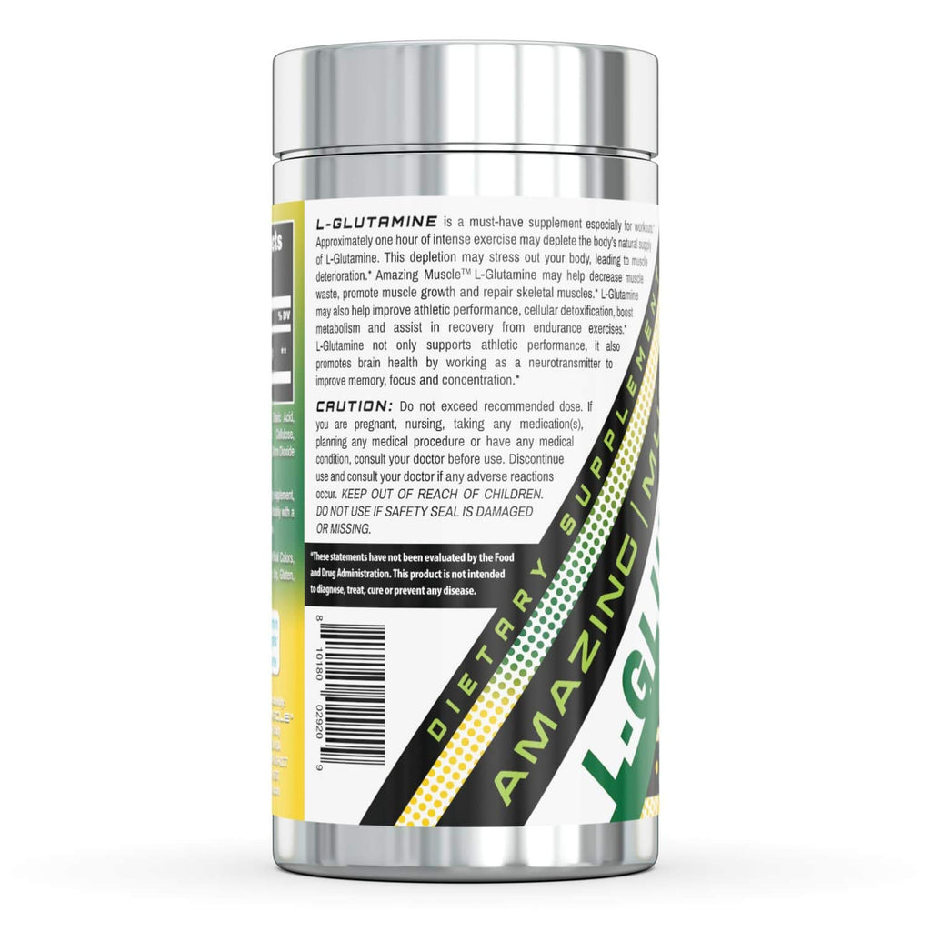 Amazing Muscle L-Glutamine 1000mg Tablets - 120 Count - image 2