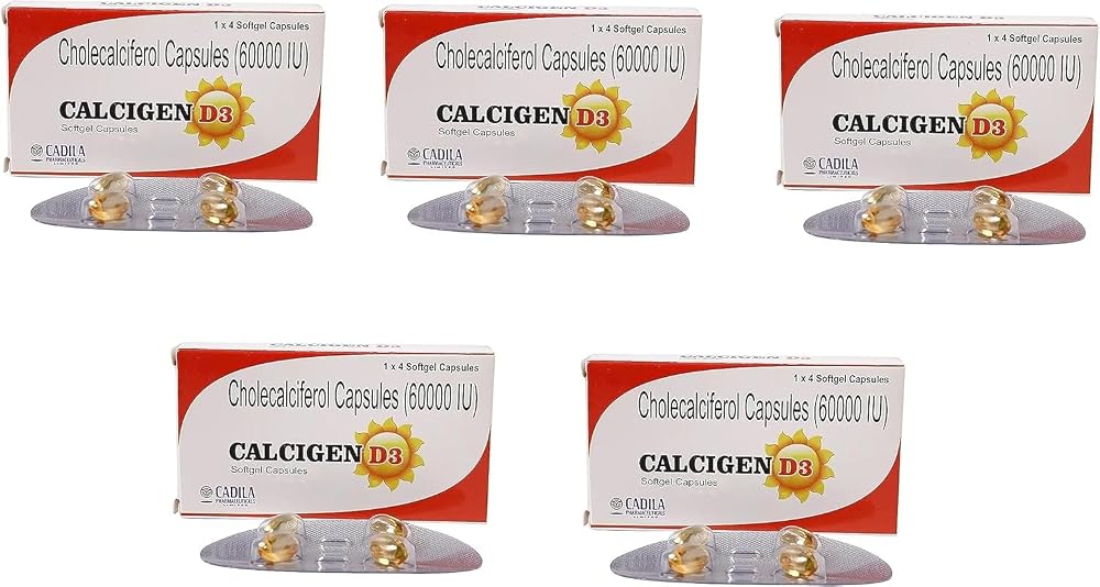 Generic Cholecalciferol Vitamin D3 60000 IU - 40 Capsules
