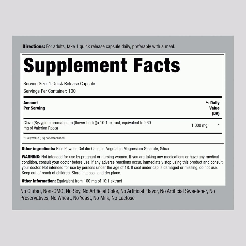 Piping Rock Cloves Supplement - 100 Capsules - image 2