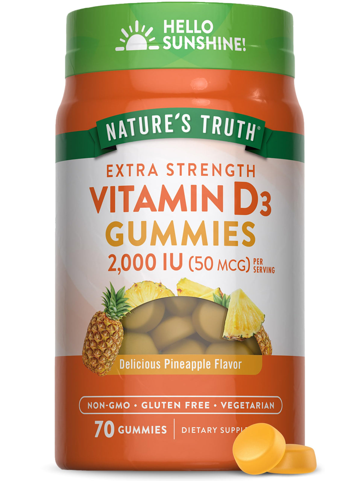 Nature's Truth Vitamin D3 Gummies 2000 IU - 70 Count