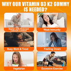 Maennyliy Vitamin D3 K2 Gummies for Adults - Vitamin D3 5000IU + K2