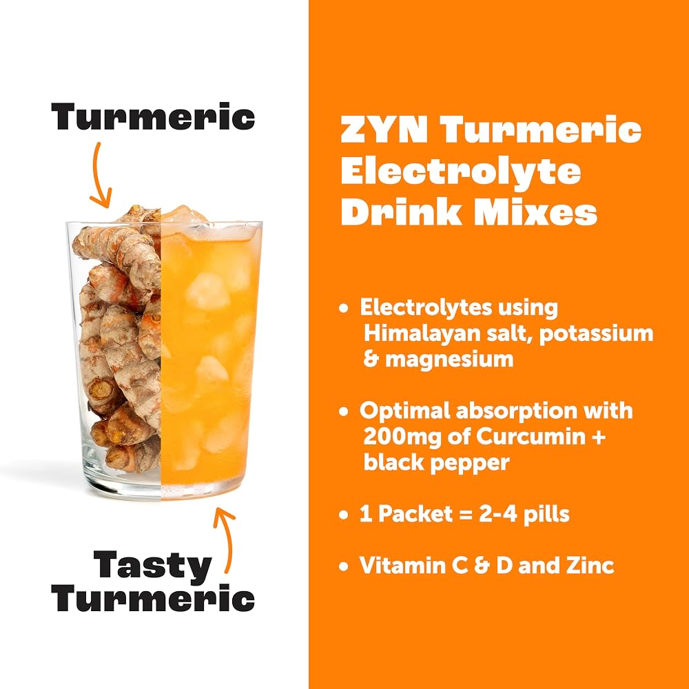 ZYN Turmeric & Electrolyte Strawberry Yuzu Drink Mix - 16 Packets - image 4