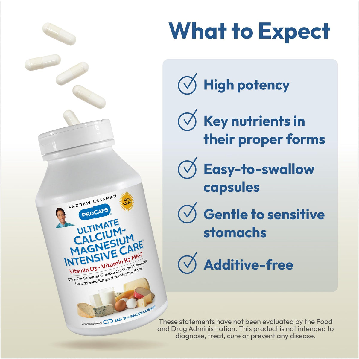 ANDREW LESSMAN ProCaps Calcium-Magnesium K2 MK7 - 60 Capsules - image 4