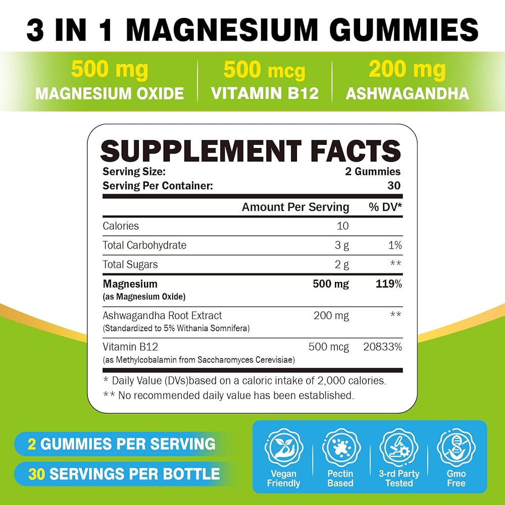 ZA'ZA K ORGANICS Magnesium Oxide Gummies for Sleep - 60 Gummies - image 2