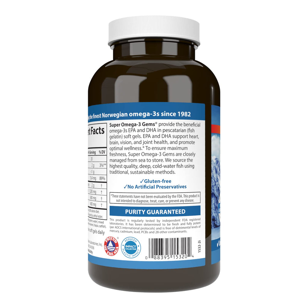 Carlson Norwegian Pescetarian Super Omega-3 Gems