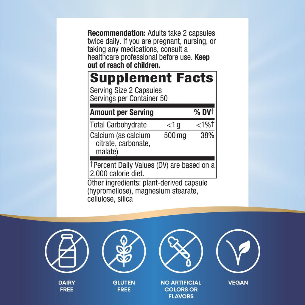 Nature's Way Calcium Citrate Complex, 500 mg per Serving