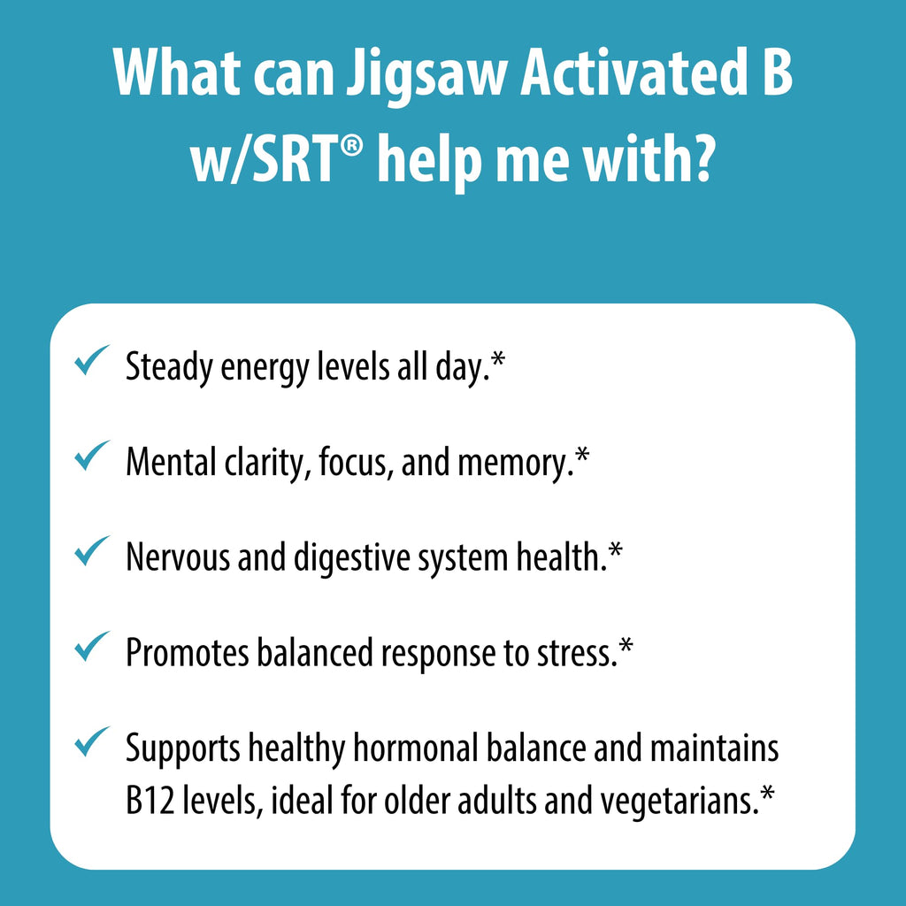 Jigsaw Health Activated B Complex with SRT - 120 Tablets - image 6