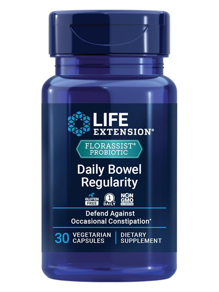 Life Extension FLORASSIST Daily Bowel Regularity Probiotic - 30 Capsules