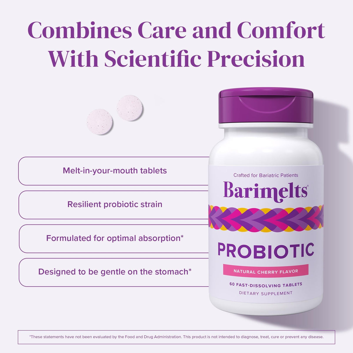 BariMelts Probiotic 5 Billion CFU Digestive Health - 60 Tablets - image 3