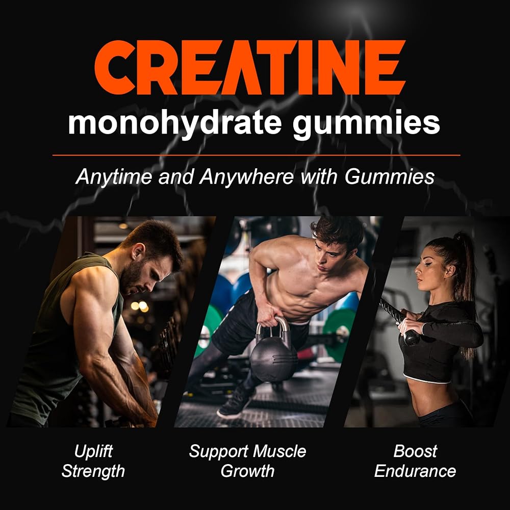 S.G Creatine Monohydrate Gummies for Muscle Support - 120 Gummies - image 3
