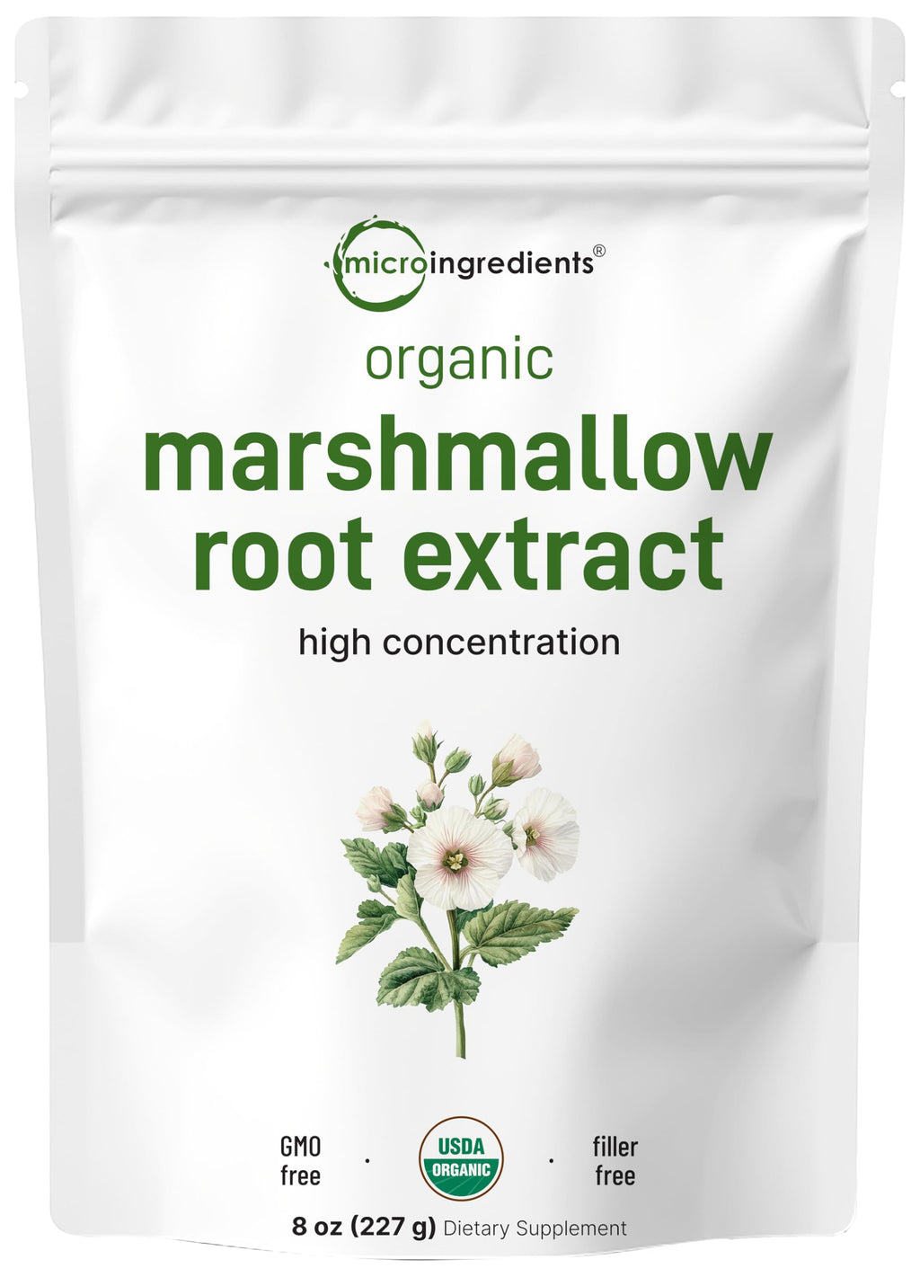 Micro Ingredients Organic Marshmallow Root Powder - 8 Ounce