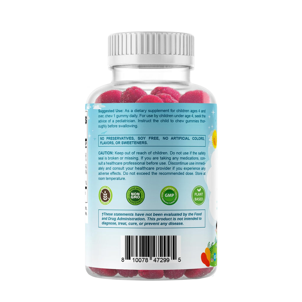 Vitamatic Kids Magnesium 35 mg Natural Raspberry Flavor - 60 Gummies - image 8