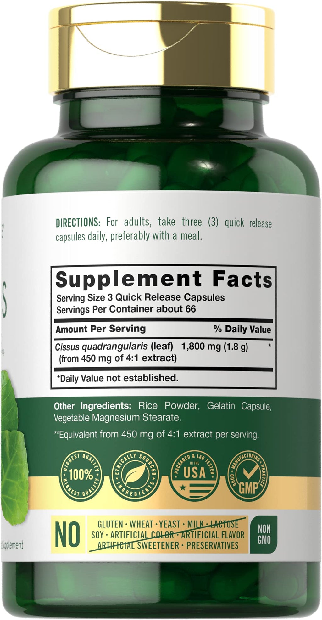 Carlyle Cissus Quadrangularis - 200 Capsules - image 2
