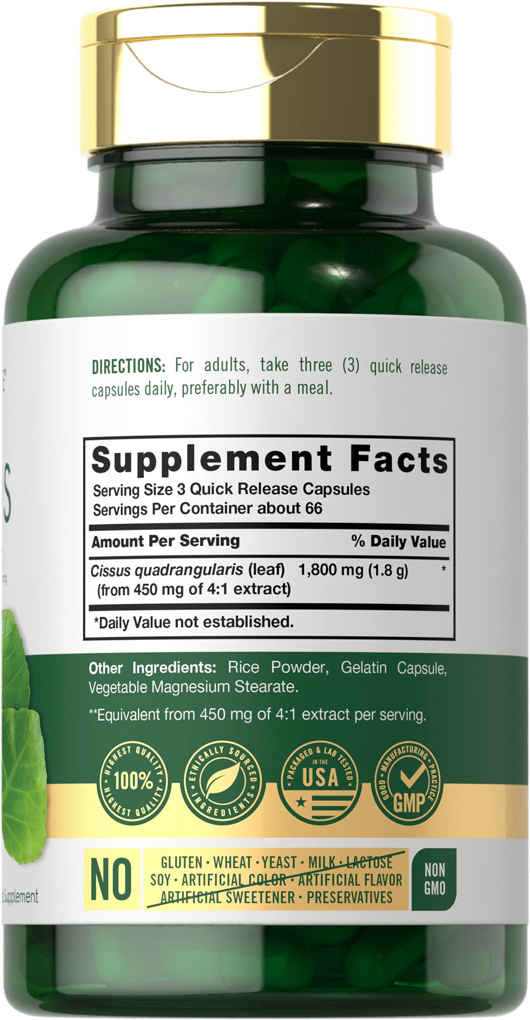Carlyle Cissus Quadrangularis - 200 Capsules - image 2