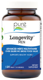 PURE ESSENCE LABS Longevity Multivitamin for Men Over 40 - 120 Tablets