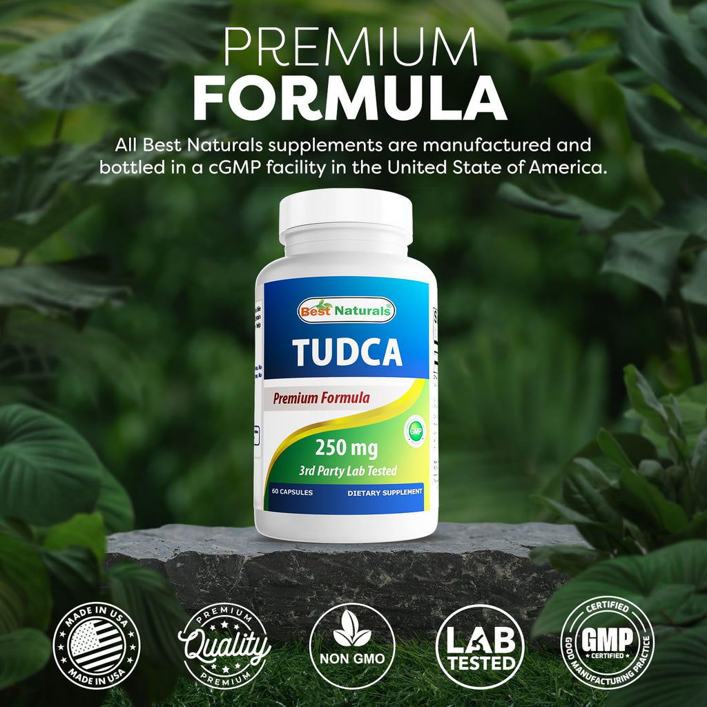 Best Naturals TUDCA 250mg (Tauroursodeoxycholic Acid) - 60 Veg