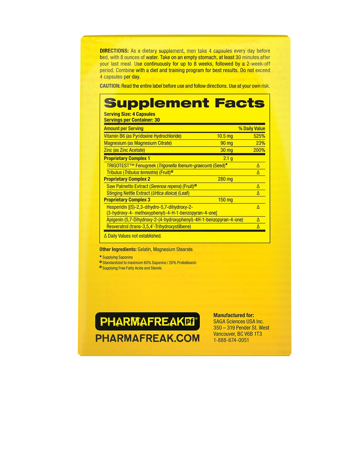 Pharmafreak Test Freak Testosterone Booster for Men - 120 Capsules - image 2