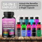Darkingwings Multi Collagen Peptides with Biotin & Keratin - 90 Capsules - image 4
