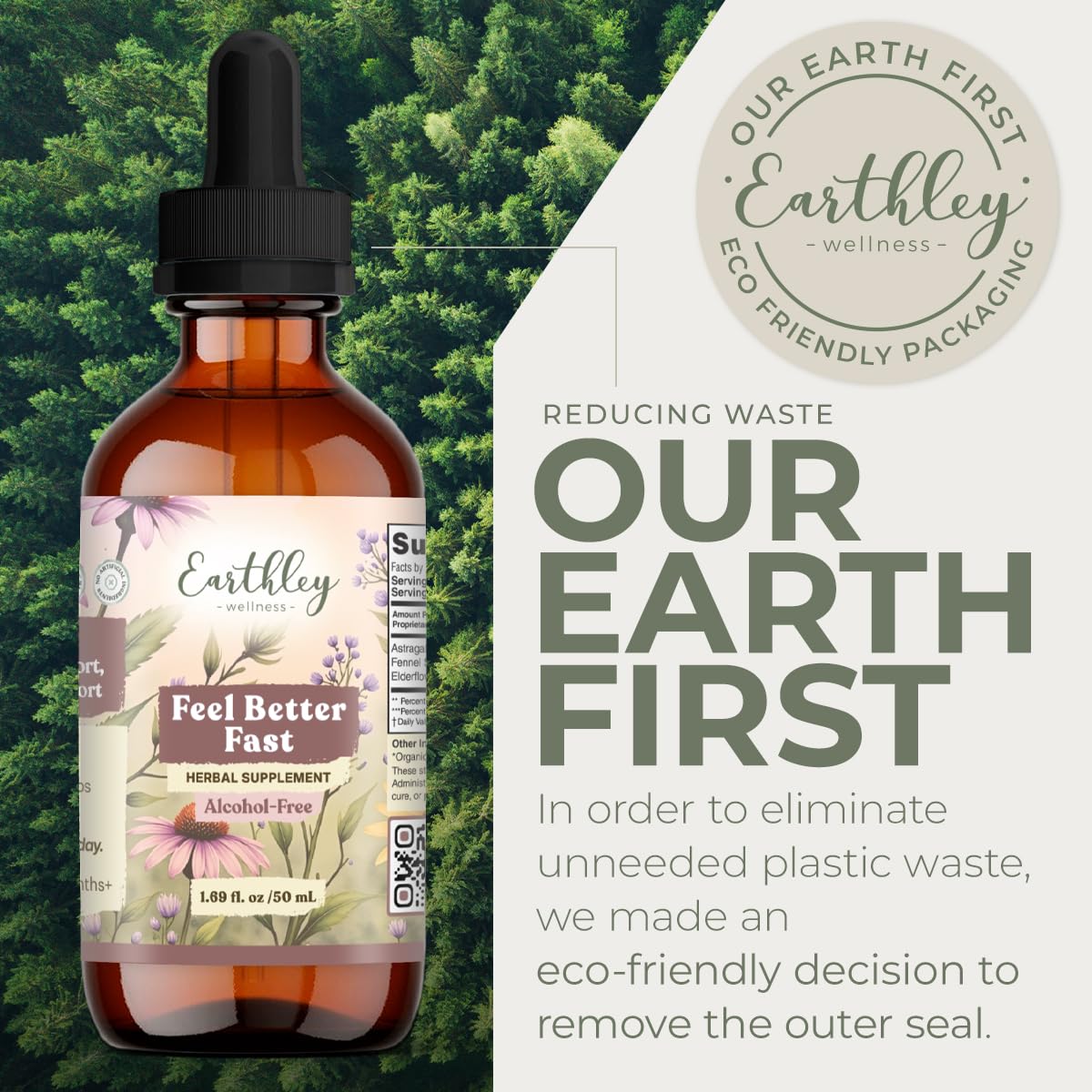 Earthley Wellness Feel Better Fast Herbal Supplement - 1.69 Fl Oz - image 5