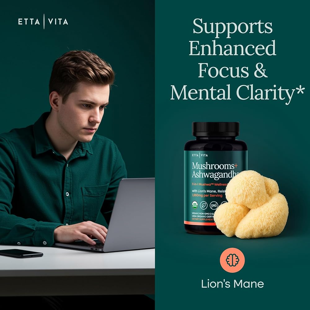 Etta Vita Lions Mane Mushroom Complex 11-in-1 - 90 Capsules - image 3