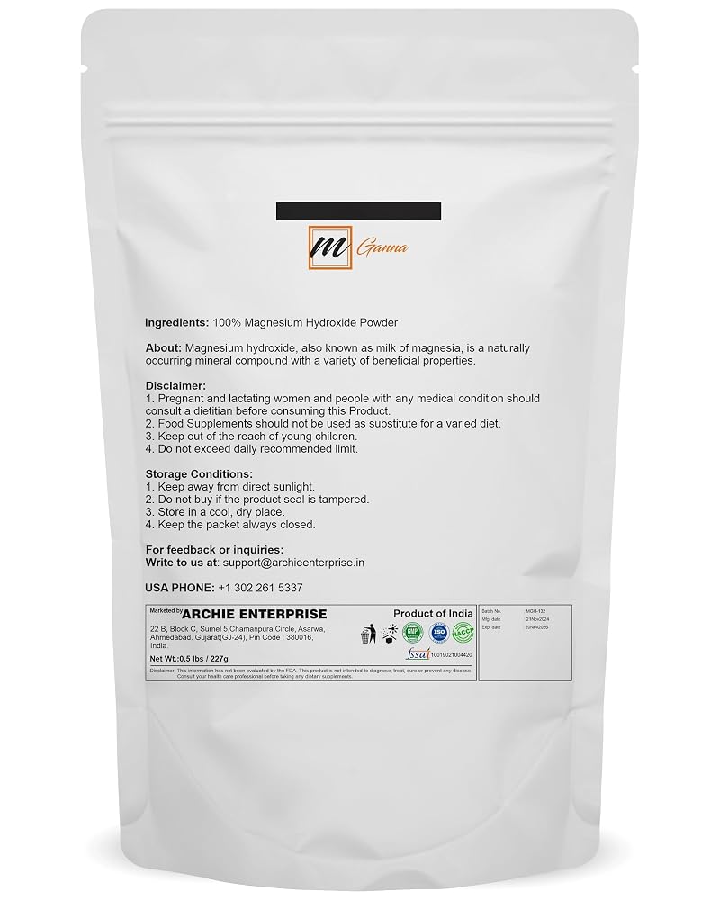 mGanna Magnesium Hydroxide Powder - 227g - image 2
