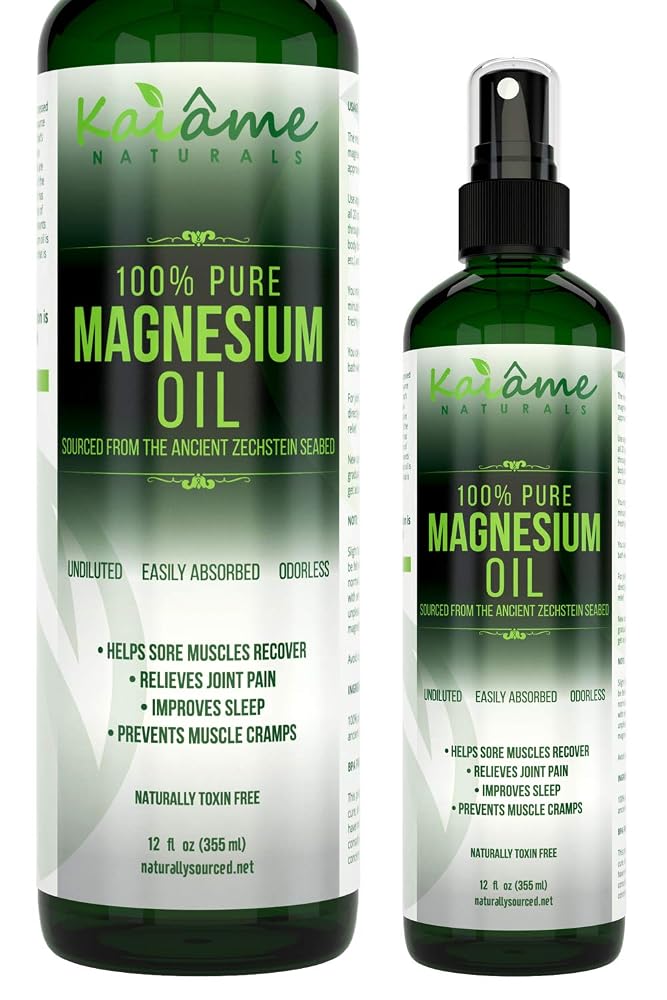 Kaiame Naturals Magnesium Oil Spray, Pure Zechstein - 12 Fl Oz