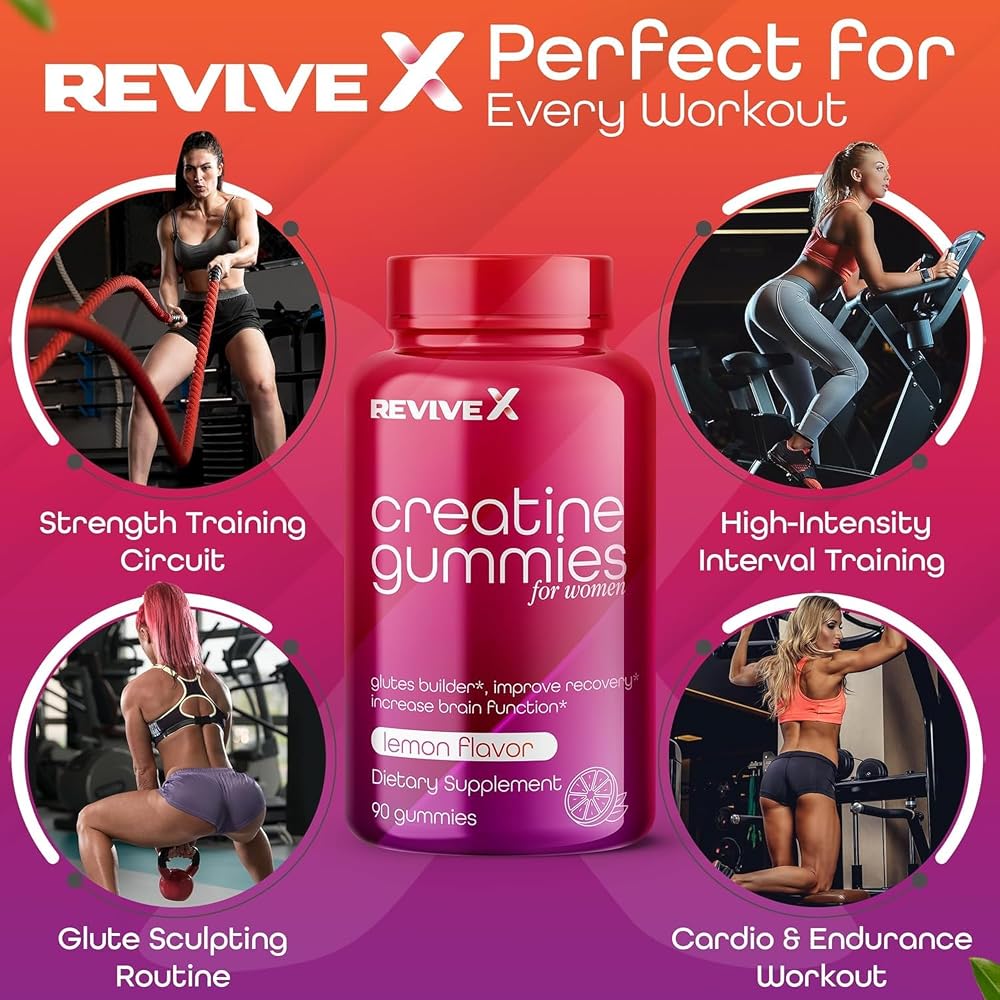 Revive X Glute Gummies Creatine 3G Lemon Drop - 90 Count - image 2