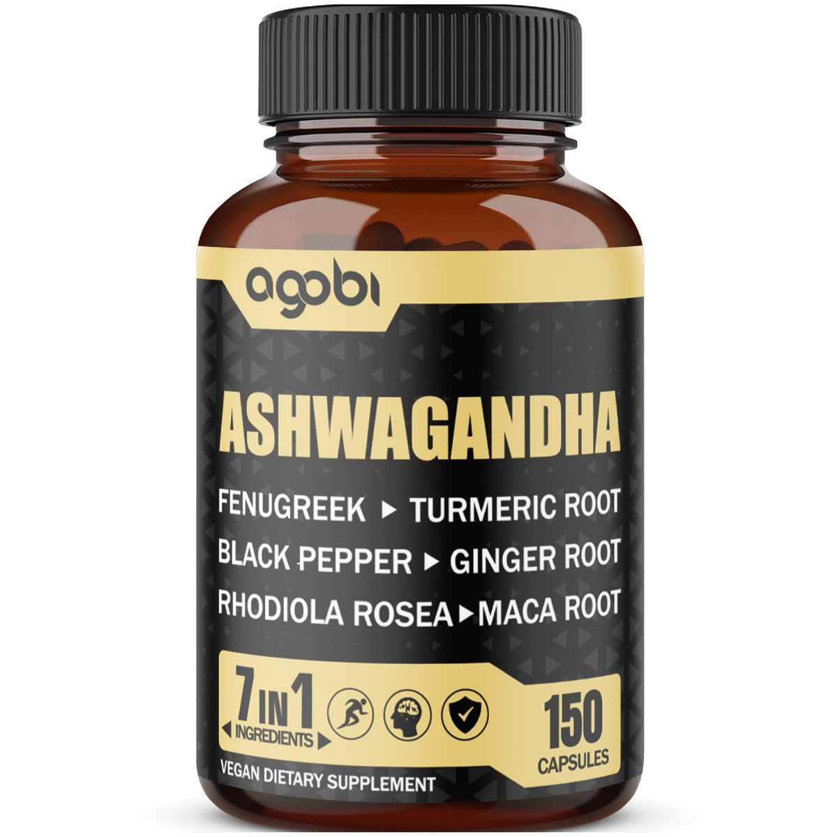 Agobi Ashwagandha Extract 7 Herbal Blend - 150 Capsules