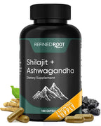 Blast Supplements Shilajit & Ashwagandha 1000mg/500mg - 180 Capsules
