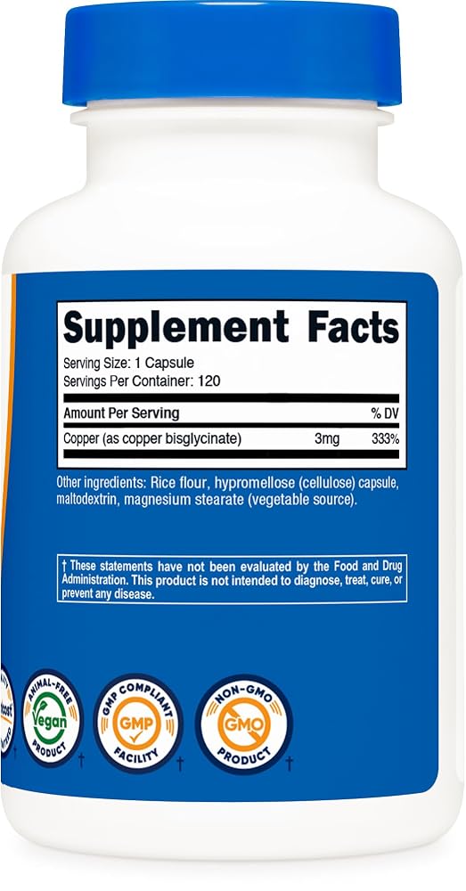Nutricost Copper Glycinate Capsules - 120 Capsules - image 5