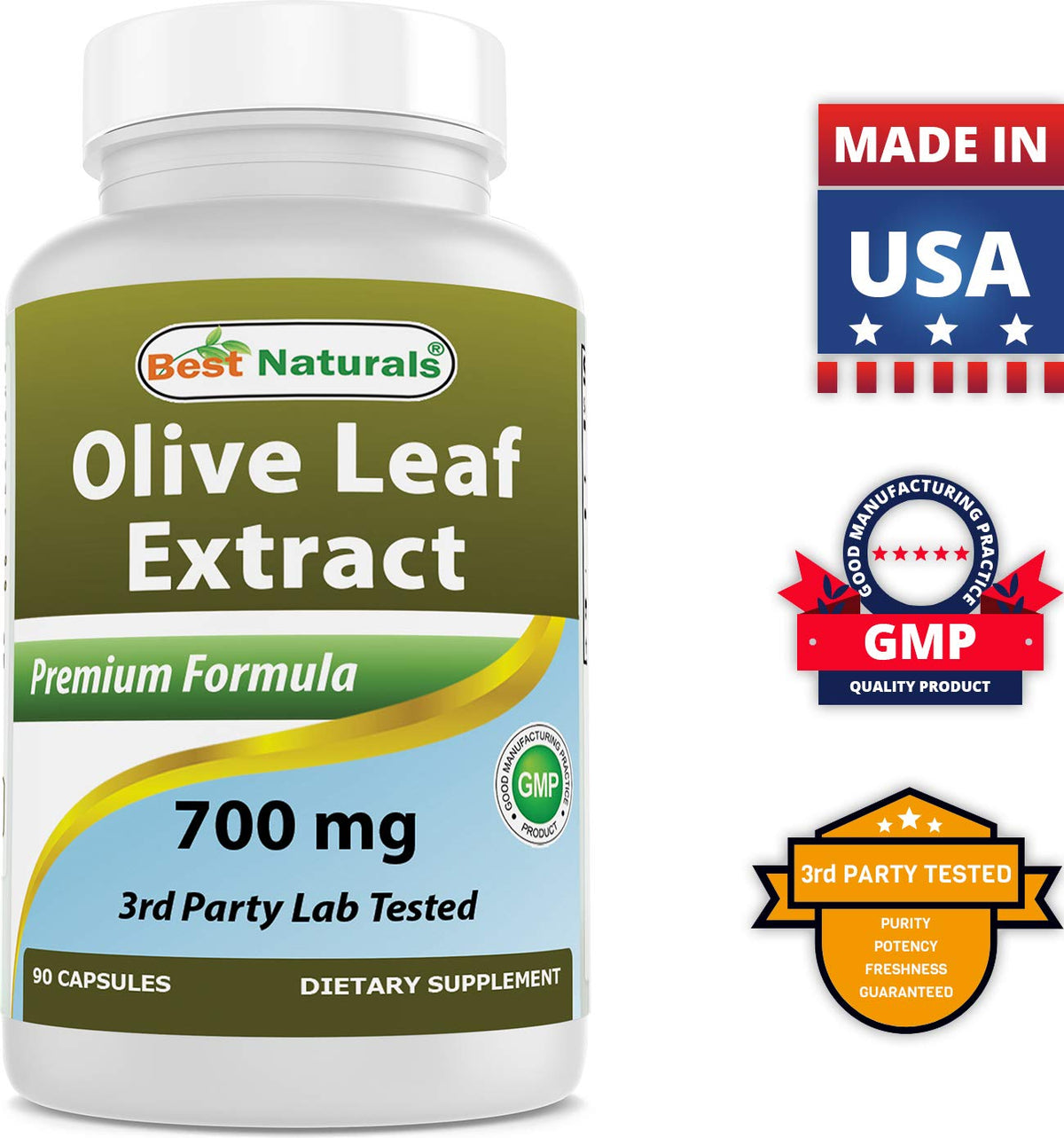 Best Naturals Olive Leaf Extract 700mg - 180 Capsules (2 Pack) - image 7