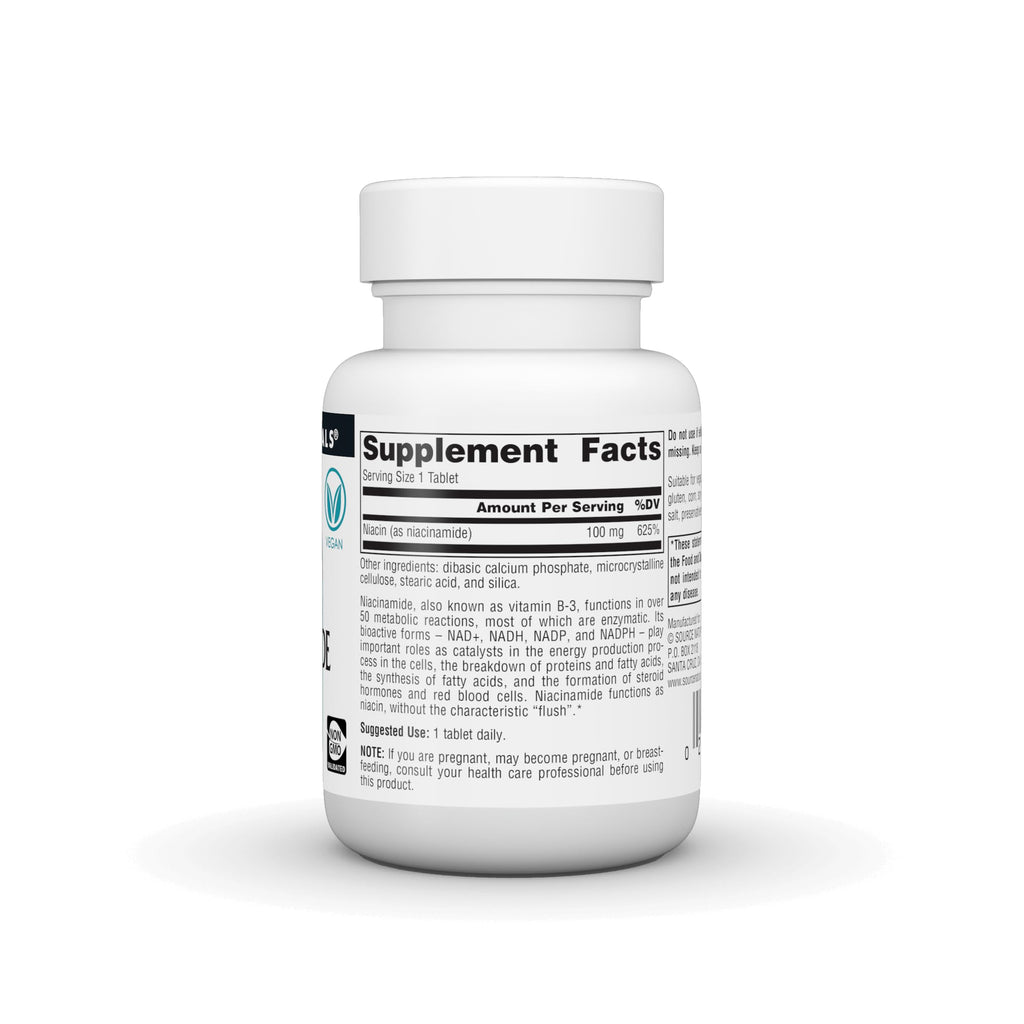 Source Naturals Niacinamide B-3 100 mg - 100 Tablets - image 3