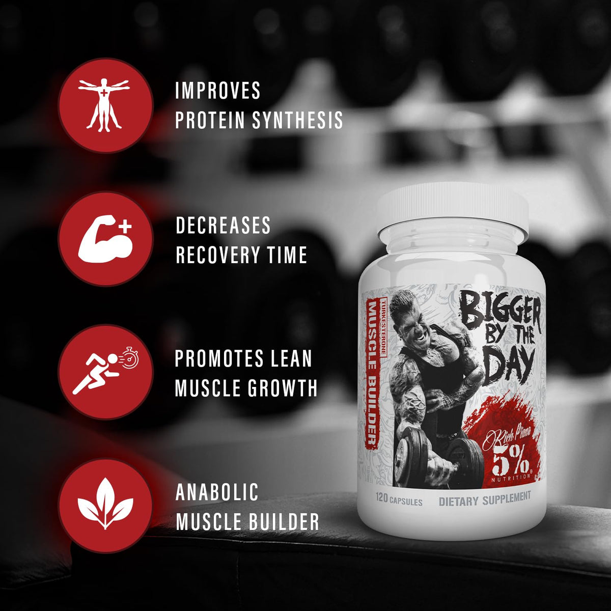 5% Nutrition BiggerByTheDay Anabolic Muscle Builder - 120 Capsules - image 3