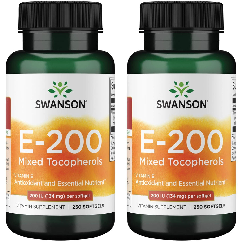 Swanson Vitamin E Mixed Tocopherols 200 IU - 500 Softgels