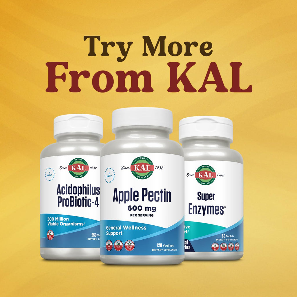 KAL Apple Pectin 600mg Soluble Prebiotic Fiber - 120 Vegetarian Capsules - image 6