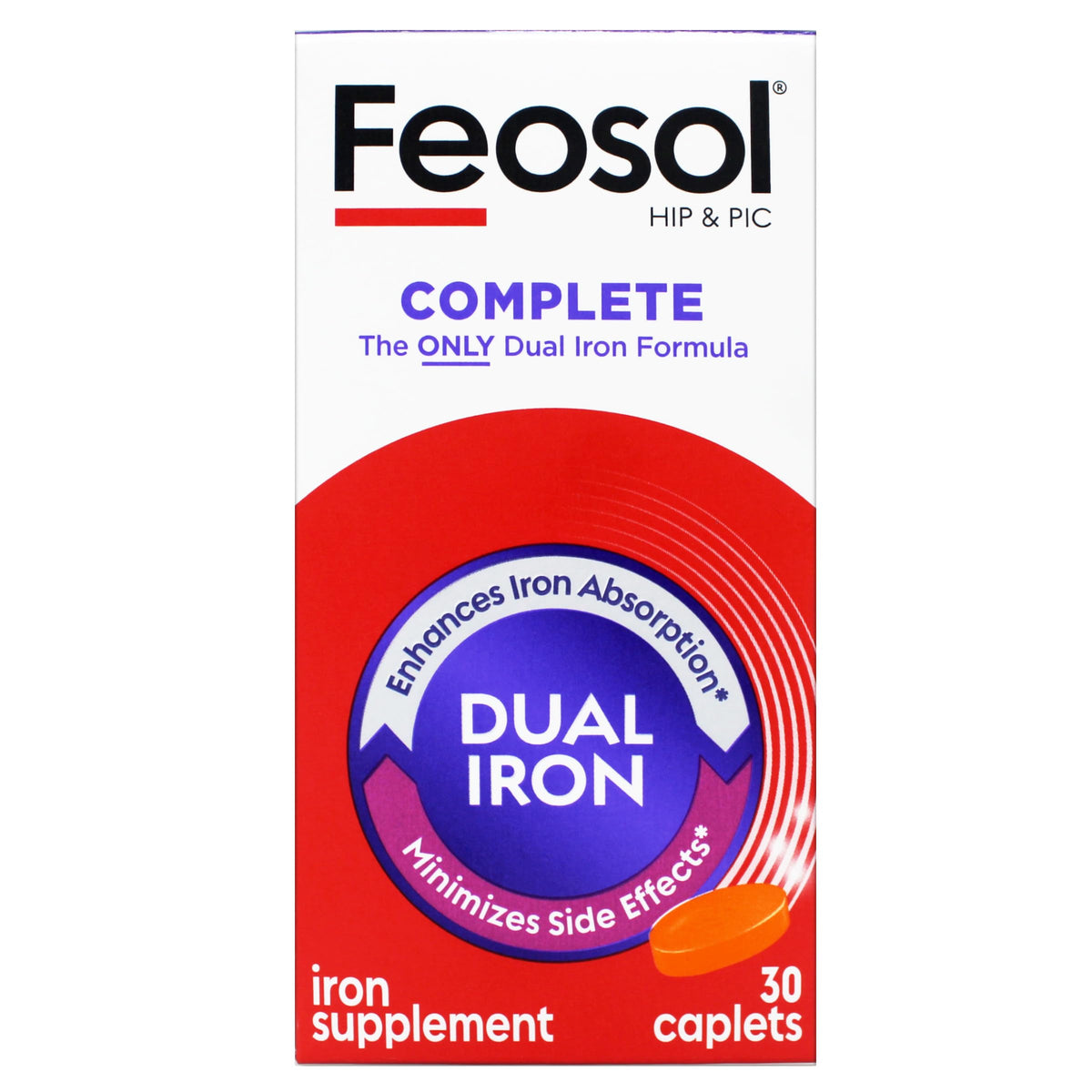 Feosol Bifera Iron Caplets Complete - 30 Count (Pack of 4) - image 2
