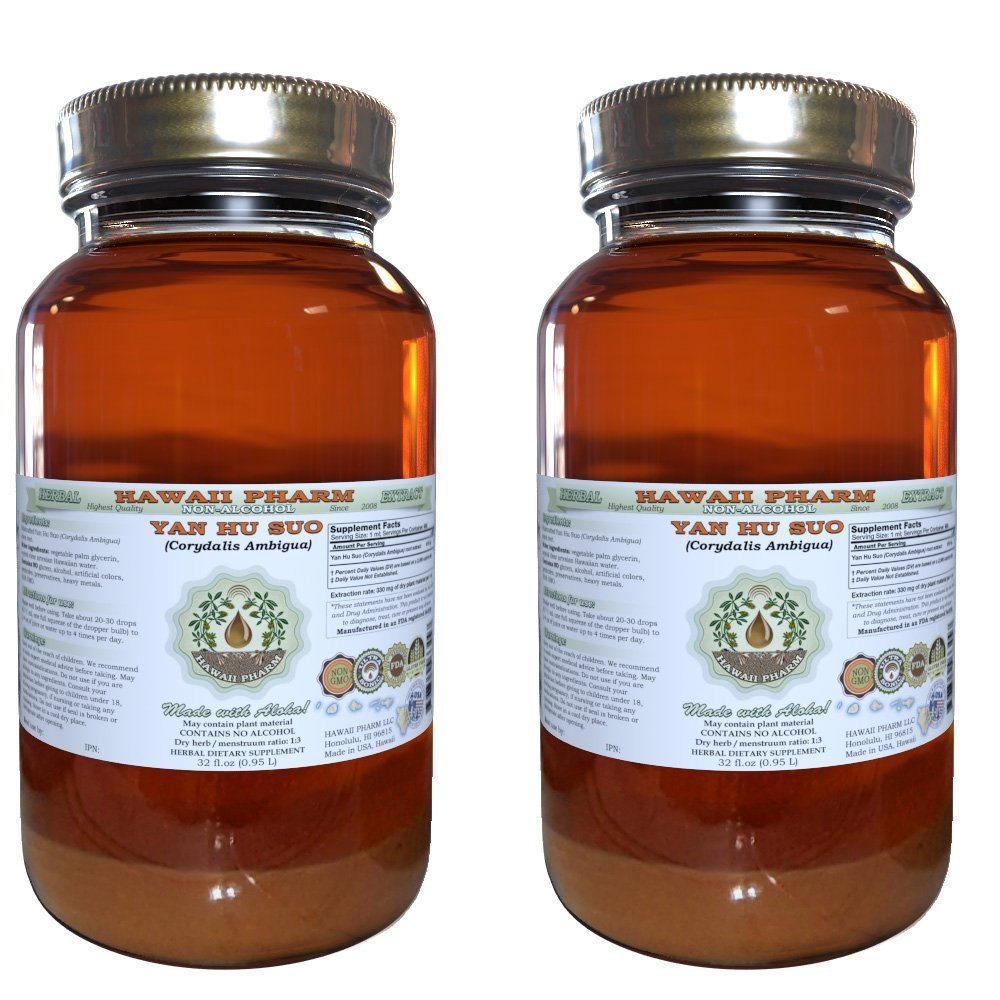Hawaii Pharm Yan Hu SUO (Corydalis ambigua) Root Alcohol-Free Extract