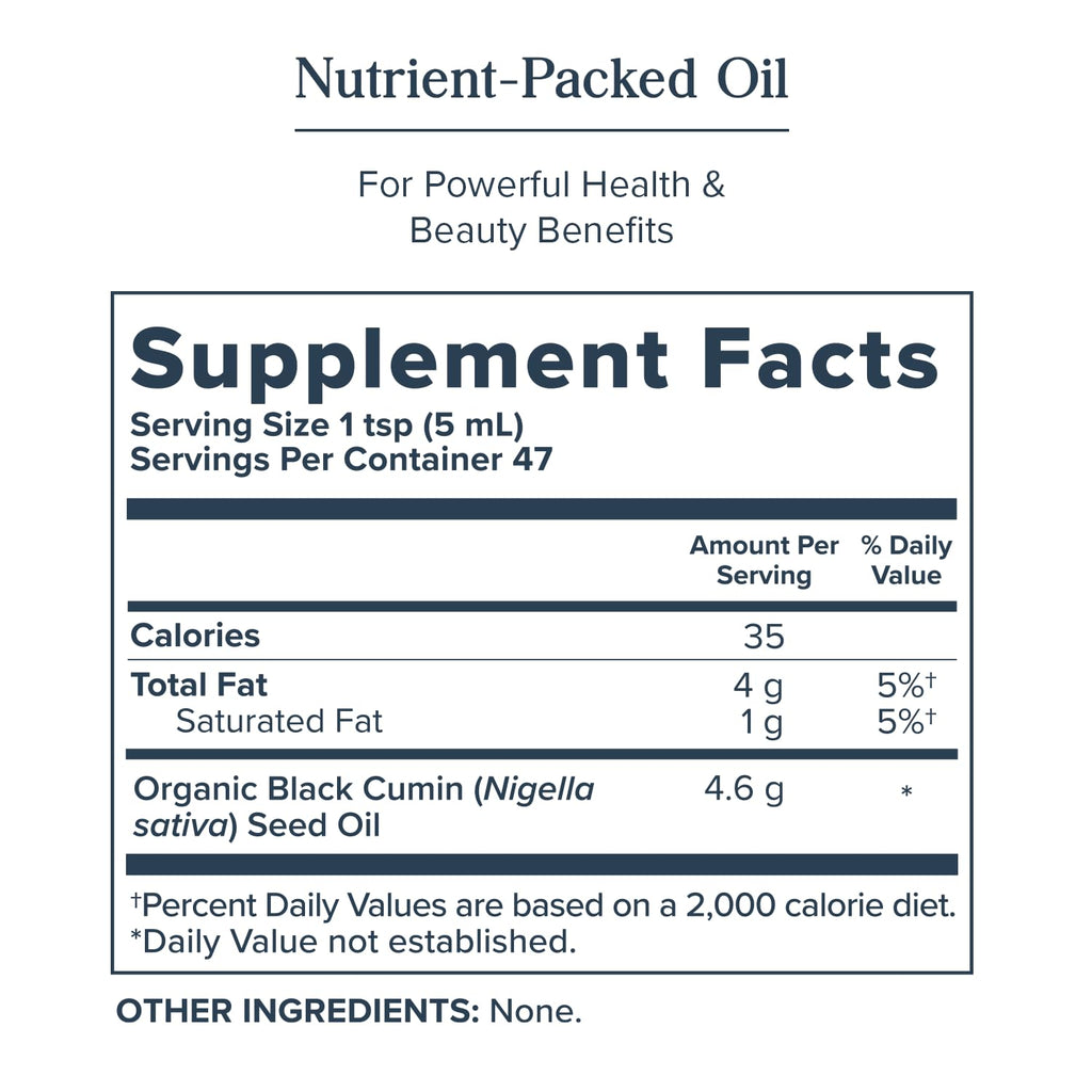 HERITAGE STORE USDA Organic Black Seed Oil, Cold Pressed, 8 fl oz - image 3