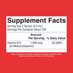 MARYRUTH'S Organic Methyl B12 Spray 1,500 mcg - 1 Fl Oz - image 9
