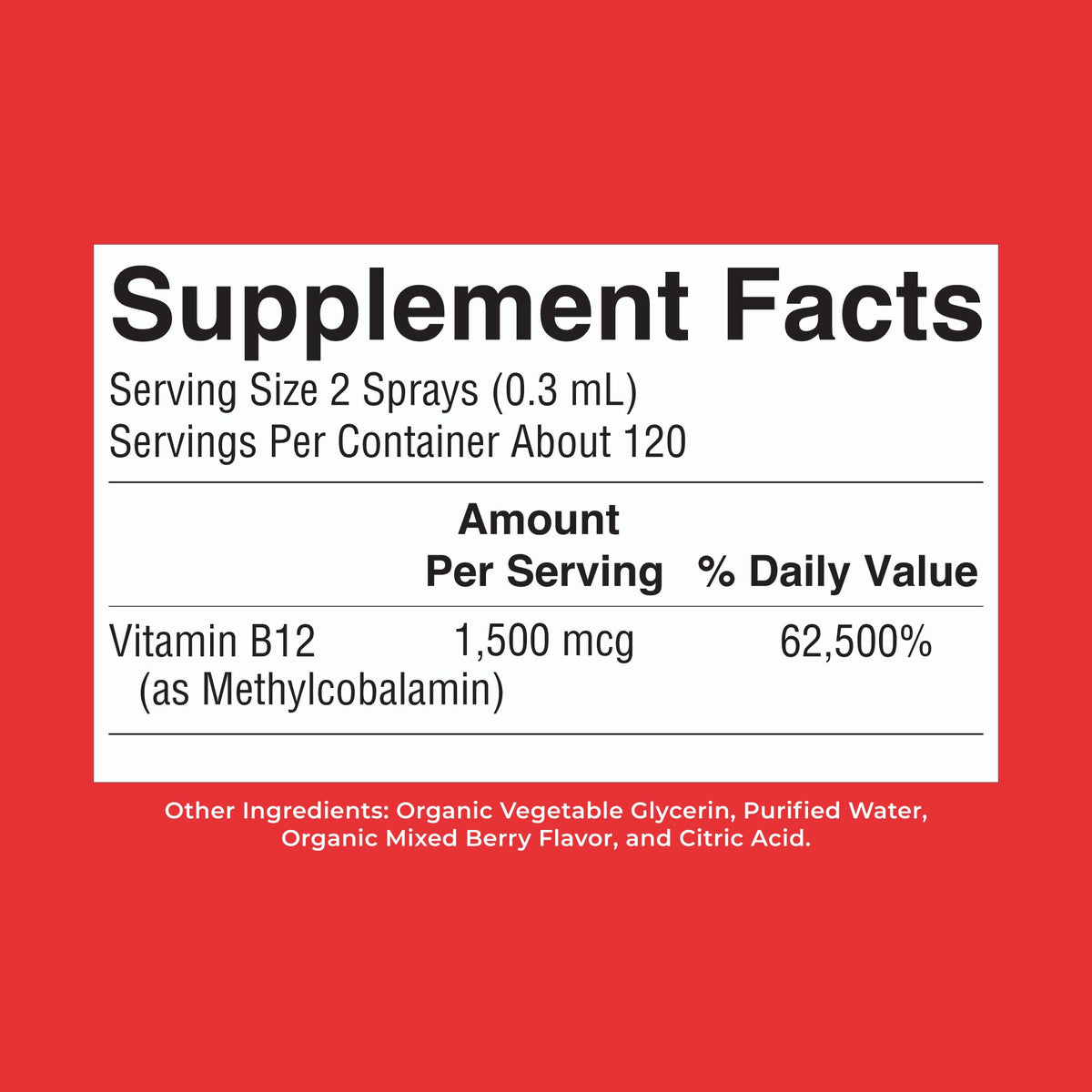 MARYRUTH'S Organic Methyl B12 Spray 1,500 mcg - 1 Fl Oz - image 9